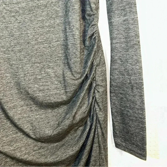 NEW Melrose And Market Dress Plus Size 1X Ruched Heather Charcoal Grey Bodycon - Picture 6 of 9